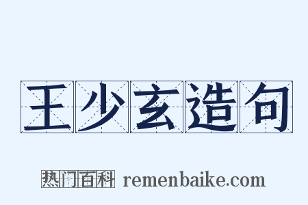 王少玄造句是什么意思的图片